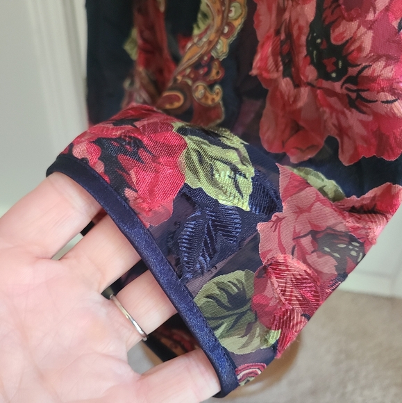 Victoria’s Secret Nightgown Size M L Vintage Gold Label Pajama Top Sheer Kimono - Picture 4 of 15